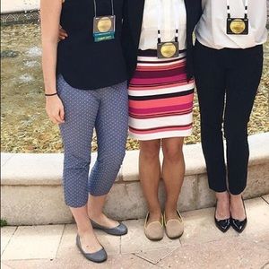 Ann Taylor Signature Print Cropped Pants